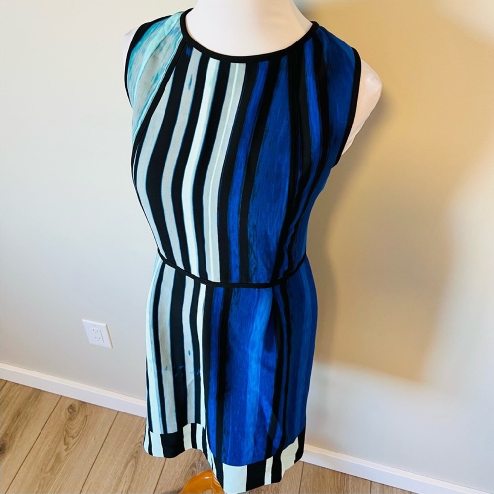 IVANKA TRUMP Blue Stripes Dress Size 14
